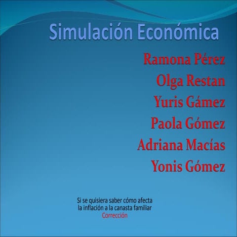 Simulacineconmica