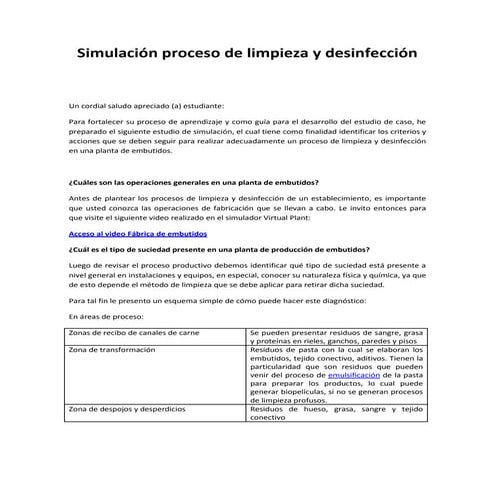 Simulación sanitización