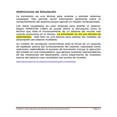 Simulacion definiciones