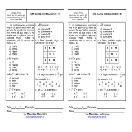 Simuladinho Diagnóstico 16