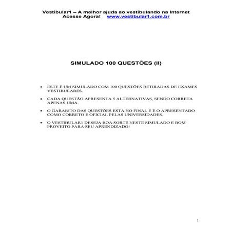 Simulado 100 questoes_ii | DOC