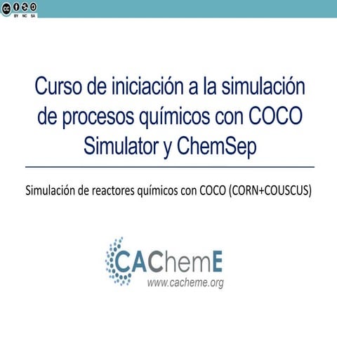 Simulador de reactores químicos - COCO Simulator - Free