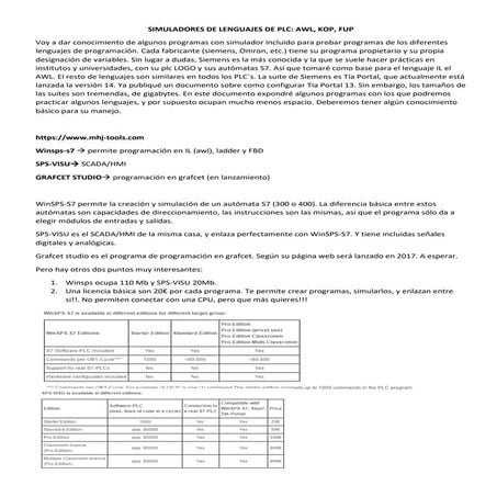 Simuladores de lenguajes de plc