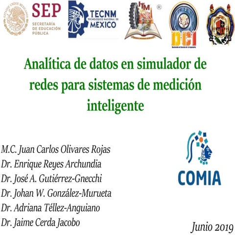 Analítica de Datos en Simulador de Redes para Sistemas de Medición Inteligente