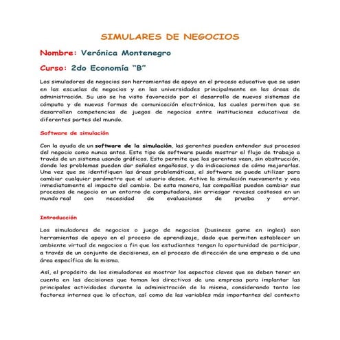 Simulares de negocios