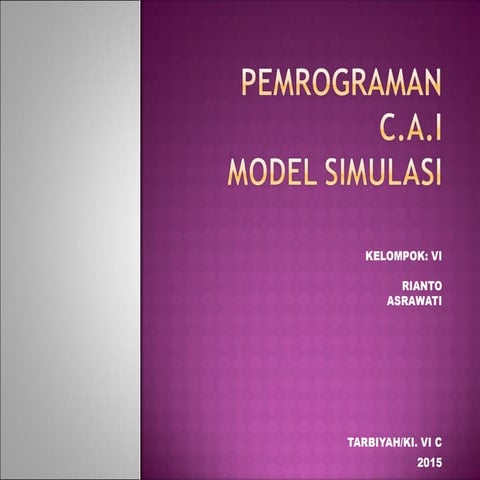 Makalah pemrograman cai model simulasi | DOCX