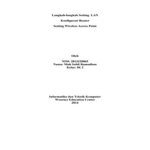 Simulasi jaringan packet tracer