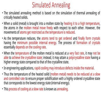 SIMULATED_ANNEALING_METHOD_IN_OPTIMIZATION_ | PPT