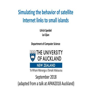 Simulating the behavior of satellite Internet links to small islands