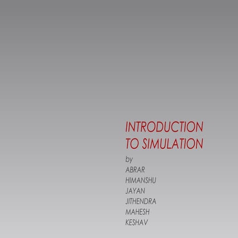 Simulation | PPT
