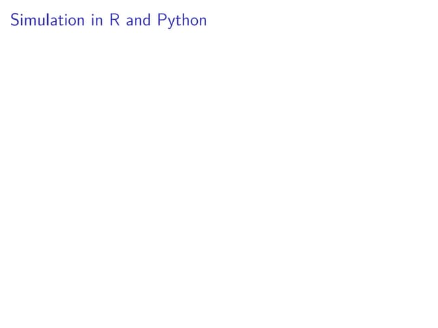 Simulation in R and Python