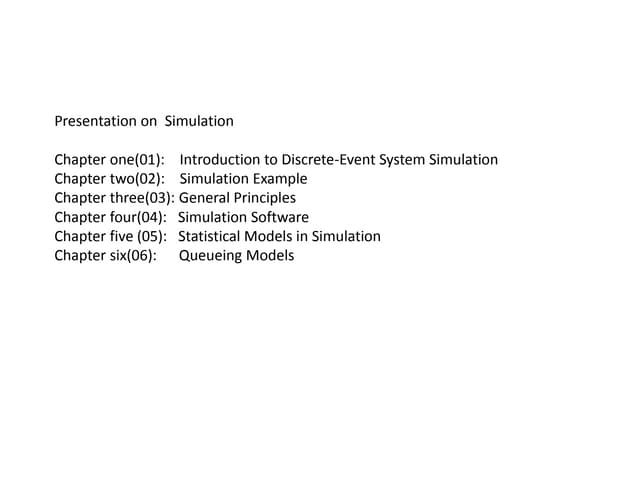 Simulation presentation