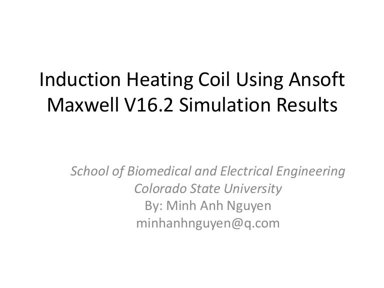 Simulation results of induction heating coil