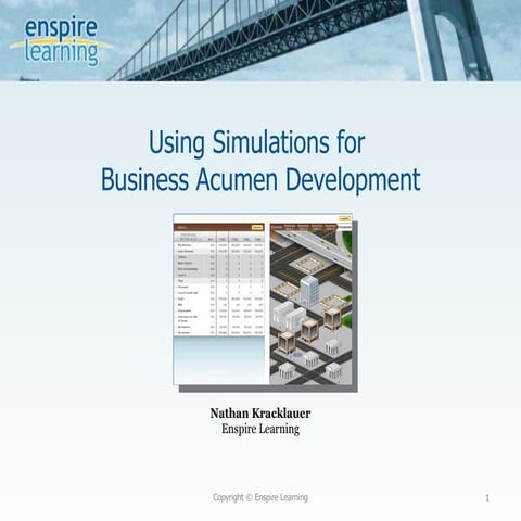 Using Simulations for Business Acumen Development