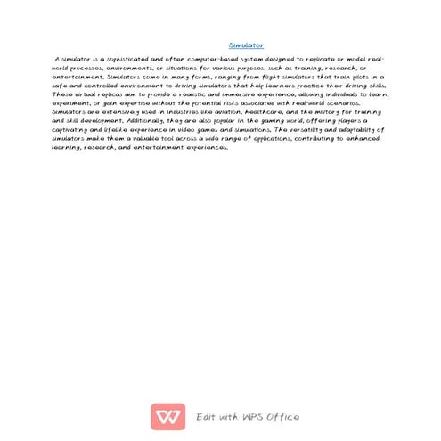 Simulator | PDF