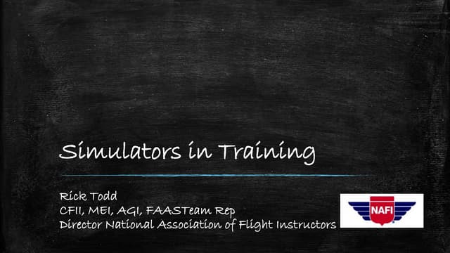 Simulators in training | PPT