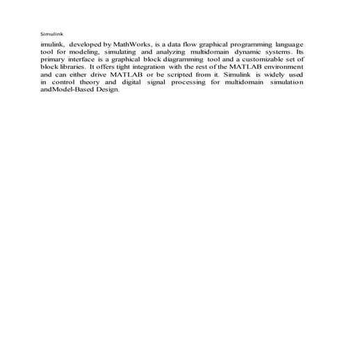 Matlab simulink | PDF