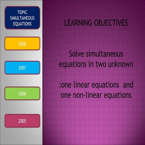 Simultaneous Equations