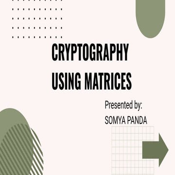 Application of Matrices on Cryptography | PPTX