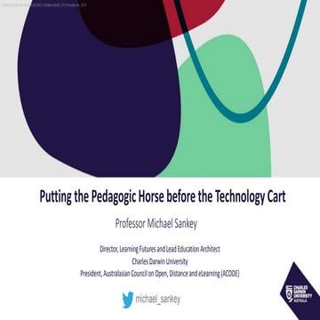 Putting the Pedagogic Horse before the Technology Cart