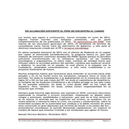 Sin aclaracion suficiente el PSOE no encuentra camino