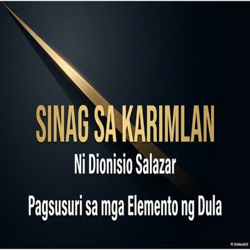 Kritikal na Pagsusuri sa Dulang 