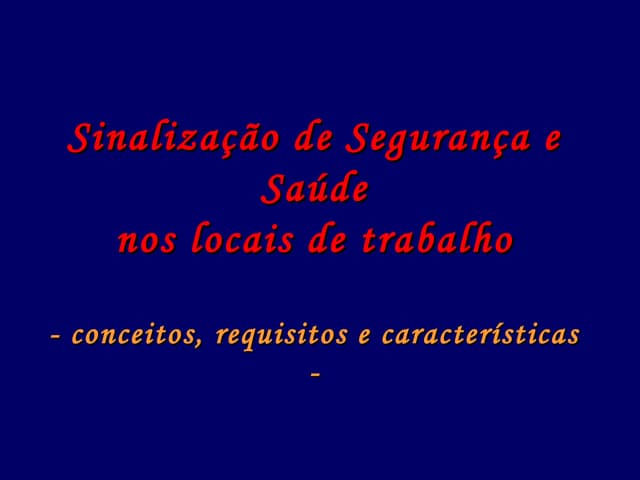 Sinalização de segurança