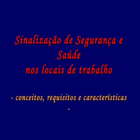 Sinalização de segurança