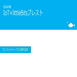 SINAP様 IoT×littleBitsブレスト