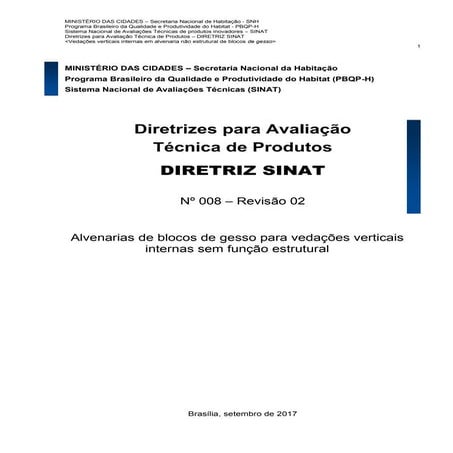 Sinat bloco de gesso