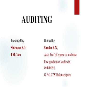 Auditing 