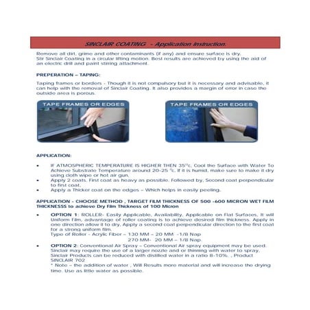 Sinclair application instruction | PDF