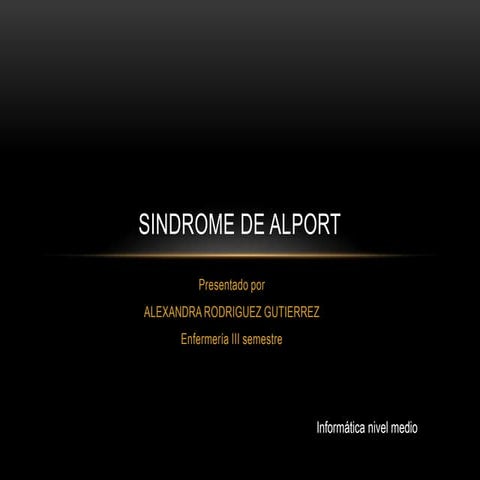 Sindrome de alport aa