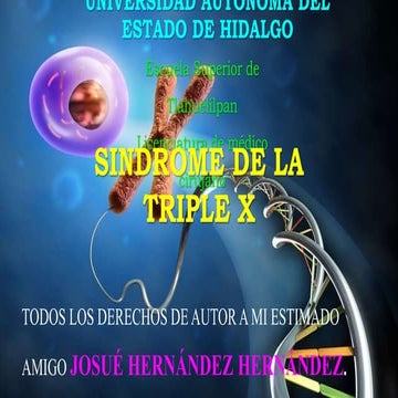 SX DE LA TRIPLE X. GENÉTICA HUMANA