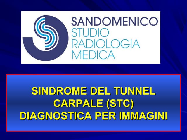 Sindrome del tunnel carpale - Diagn...