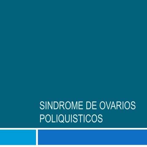 Sindrome de ovario androgenico