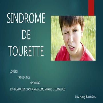 SINDROME DE TOURETTE, presentación en Power Point