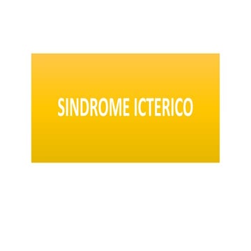 SINDROME ICTERICO