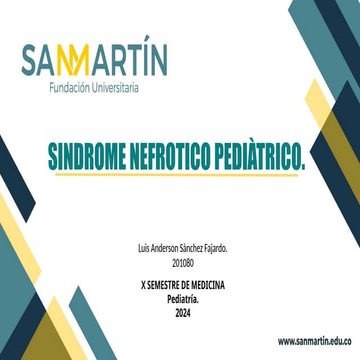 Sindrome nefrotico pediatrico. San Martin.pptx