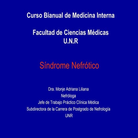 Sindrome nefrótico 2013