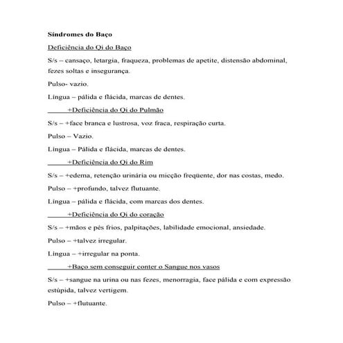 SÍNDROMES NA MEDICINA TRADICIONAL CHINESA E PADRÕES DE DESARMONIA E MANIFESTA...