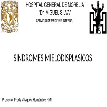 Síndromes mielodisplásicos, revisión bibliográfica.