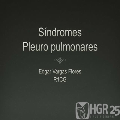 Sindromes pleuropulmonares