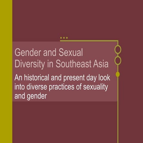 Transgenderism and Gender Pluralism in Southeast Asian History | PPTX