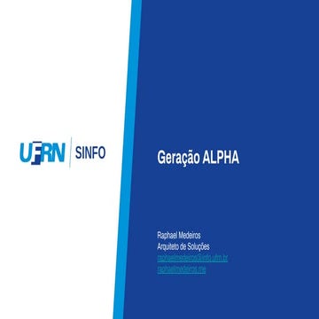 SINFO Geração ALPHA