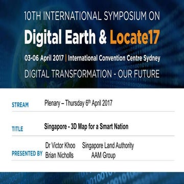 Singapore 3D Map for a Smart Nation