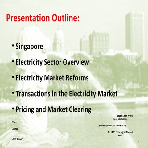 Singapore Energy Scenerio