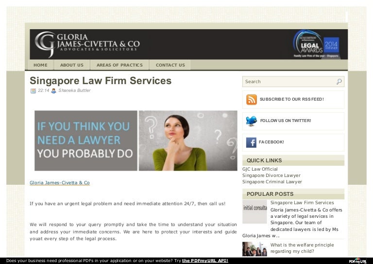 Singapore law firm services