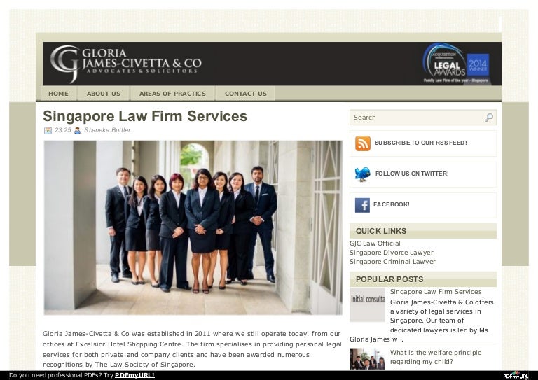 Singapore law firm services