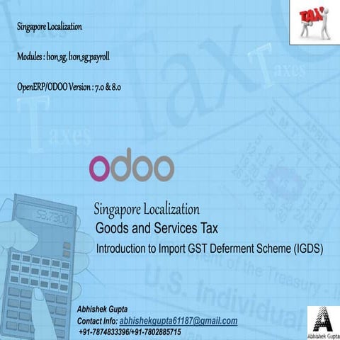 OpenERP / Odoo Singapore localization